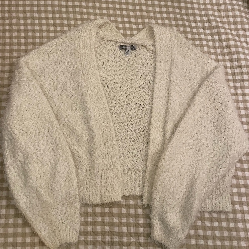 Urban Outfitters Cream Oversized Cropped Cardigan ( so soft!)